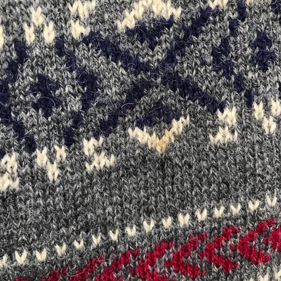 Vintage All Wool Fair Isle Crew Neck Sweater - Tip Top - Size M - Picture 5 of 7